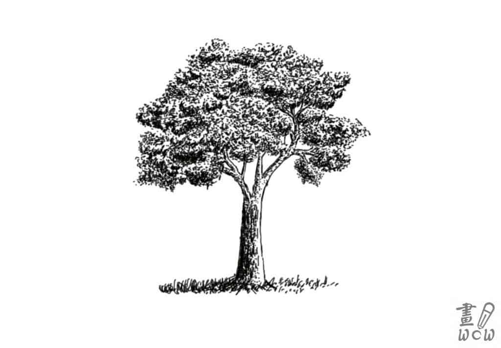 點畫(Stipple Art)最適合畫畫新手的5個重點整理- 樹