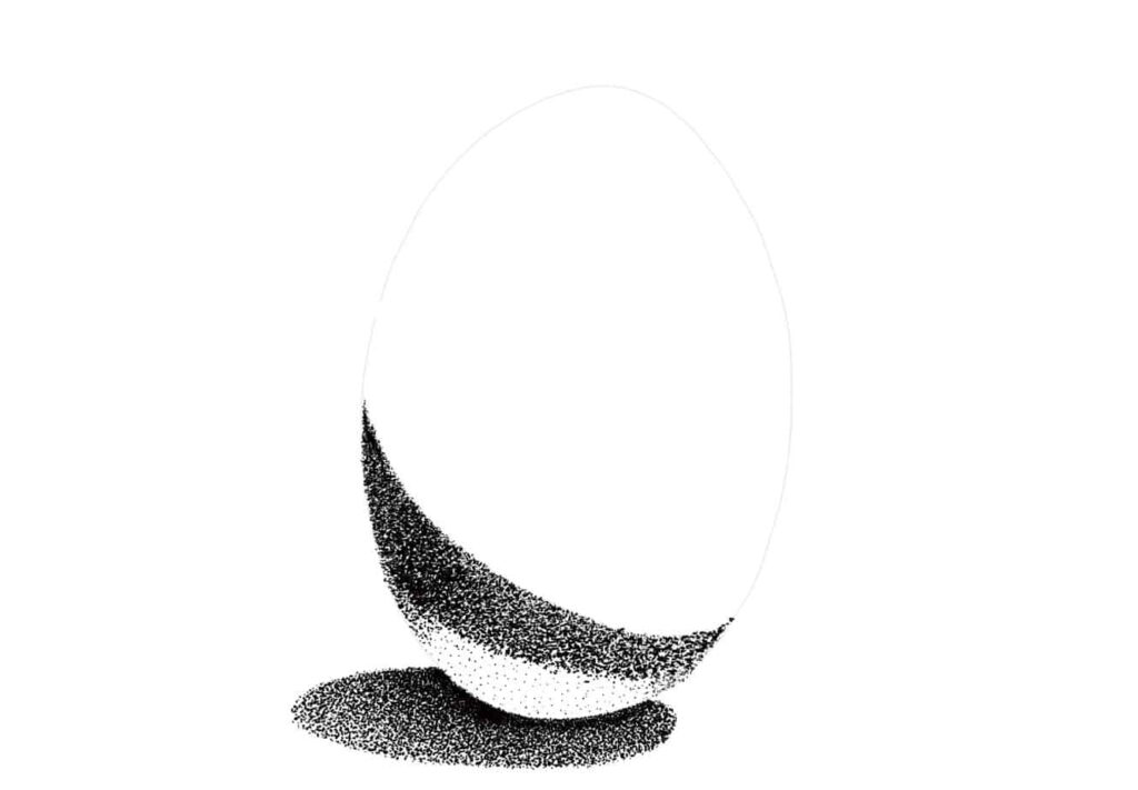 【初學者自學畫畫（七）】讓圖變立體，最簡單的陰影畫法教學－作業畫蛋5