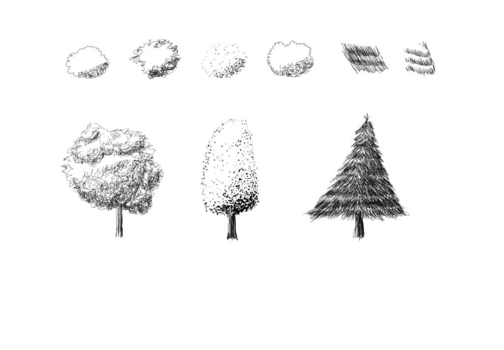 如何畫樹木？讓樹看起來自然的3個步驟－樹的陰影畫法