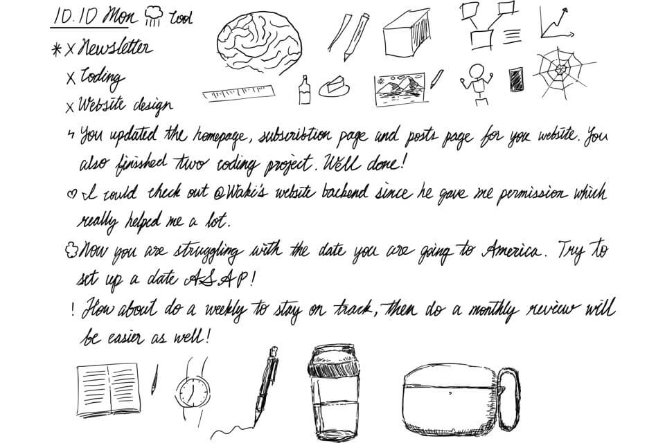 在子彈筆記中畫畫，幫助記憶、思考的3個觀念- 輕鬆地畫