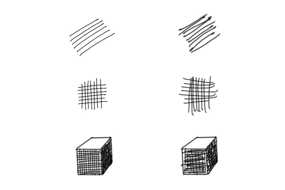用線條畫陰影：交叉排線法的5個技巧Crosshatching- 線條保持一致性會比較乾淨整齊