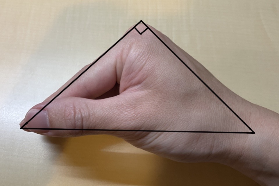 如何畫手？最簡單的教學：1招畫好手的比例- 等腰直角三角形