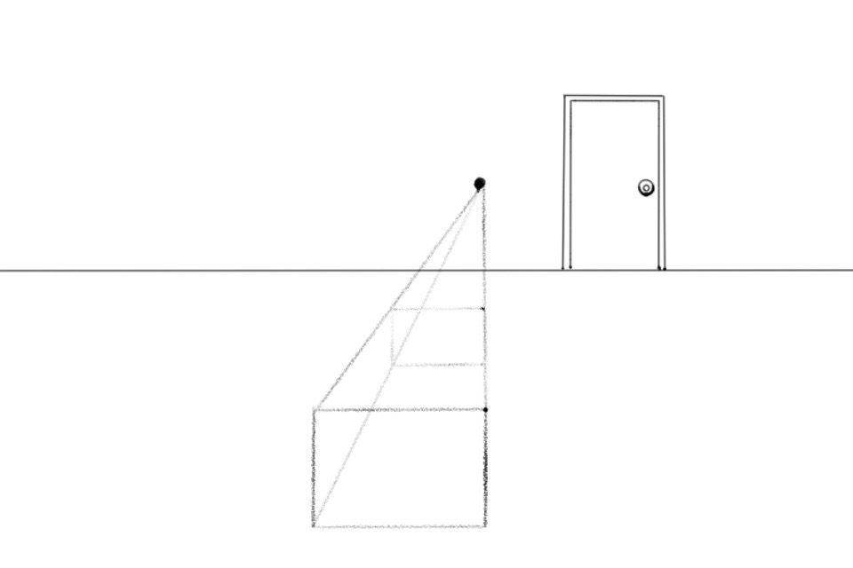 想畫空間感？你只需要會畫箱子：3個技巧教學-畫一個與桌子一樣大的箱子