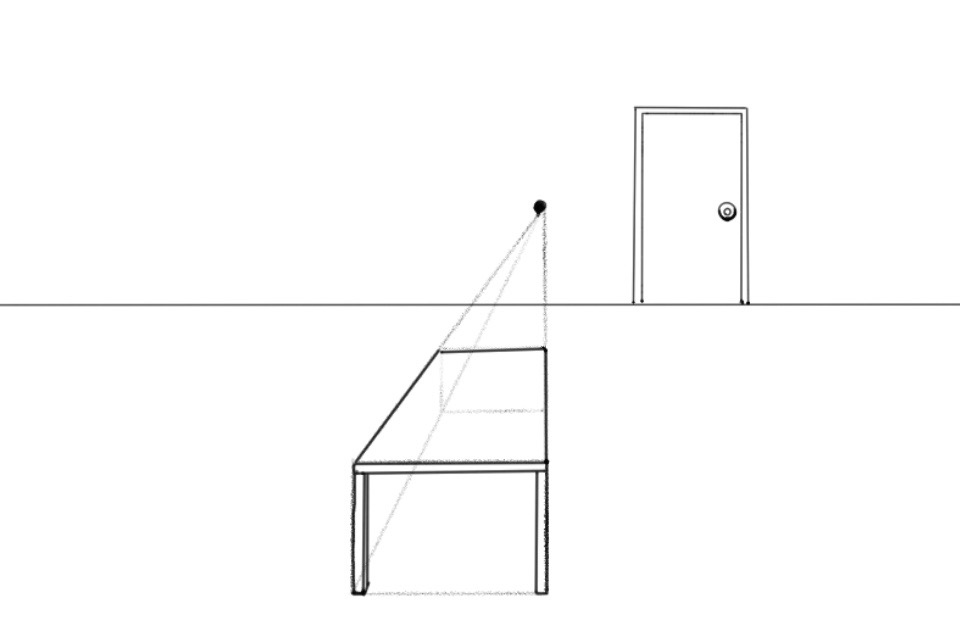 想畫空間感？你只需要會畫箱子：3個技巧教學-將桌子放入箱子裡