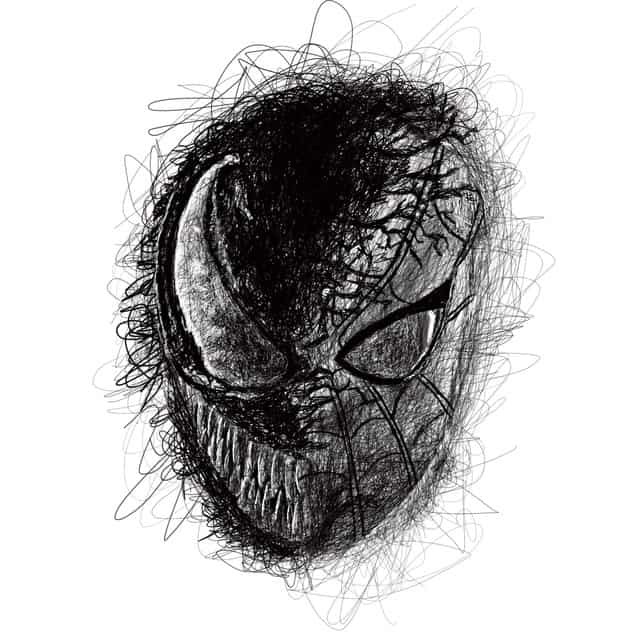 用凌亂的線條畫畫：亂塗藝術的3個技巧Scribble-Art- 猛毒 Venom