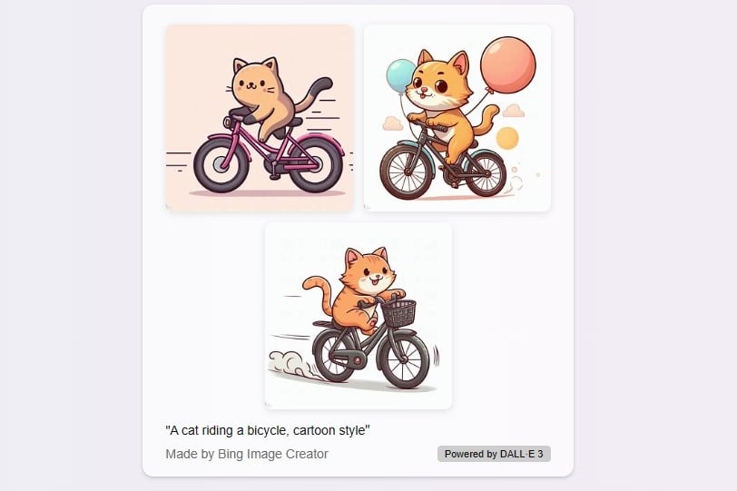 免費 AI 繪圖網站：3步驟用 Bing 聊天畫出美麗又精準的圖片- 貓貓騎腳踏車